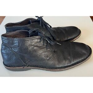John Varvatos Star Hipster Black Leather Ankle Chukka Boots 10.5